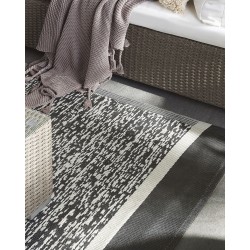 Dywan zewnętrzny 120 x 180 cm czarno-biały BALLARI
