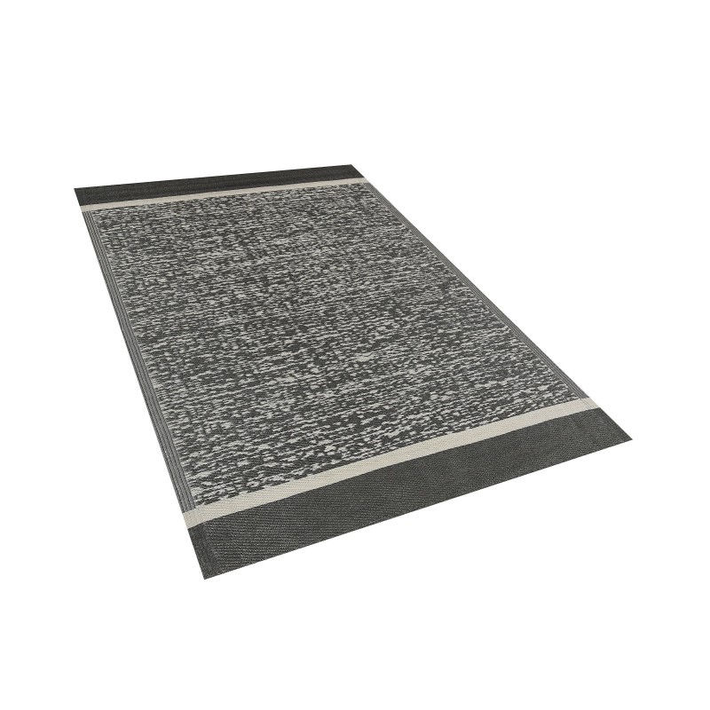 Dywan zewnętrzny 120 x 180 cm czarno-biały BALLARI