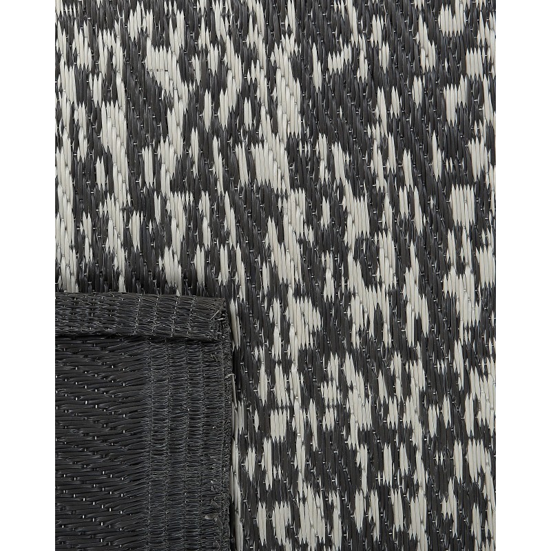 Dywan zewnętrzny 120 x 180 cm czarno-biały BALLARI