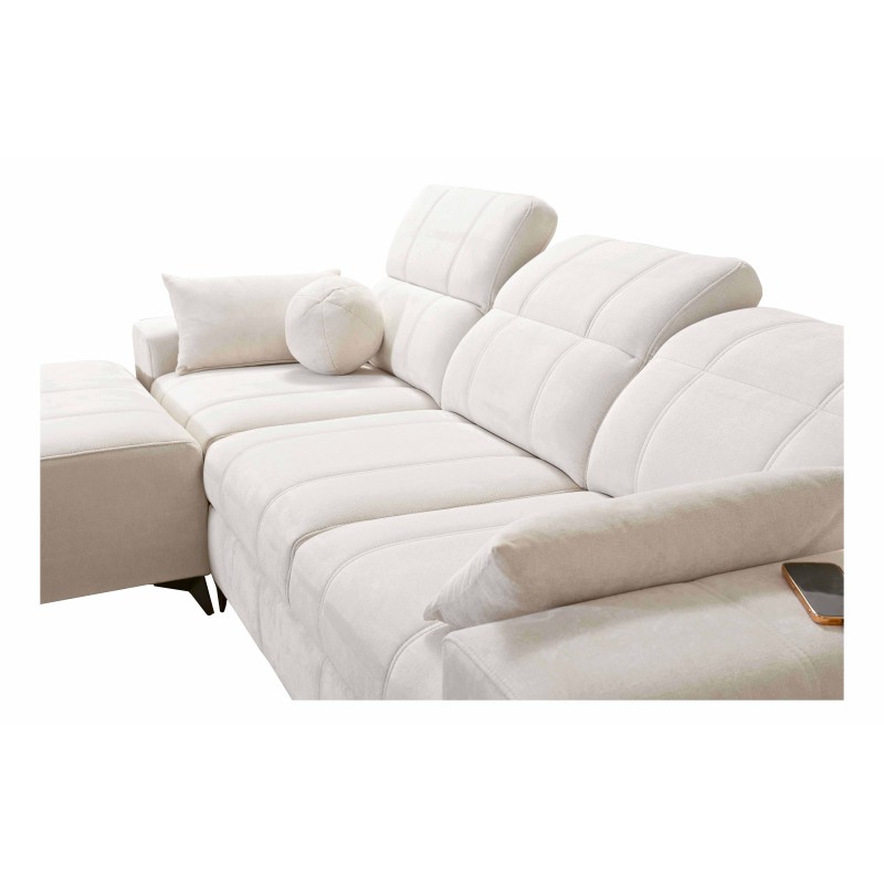 Ballagio I corner sofa with a sleeping function made from Plecionka fabric, Spring 1118 - beauty and functionality in one!