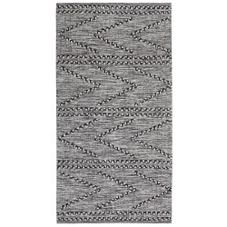 Dywan bawełniany 80 x 150 cm czarno-biały TERMAL