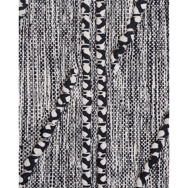 Dywan bawełniany 80 x 150 cm czarno-biały TERMAL