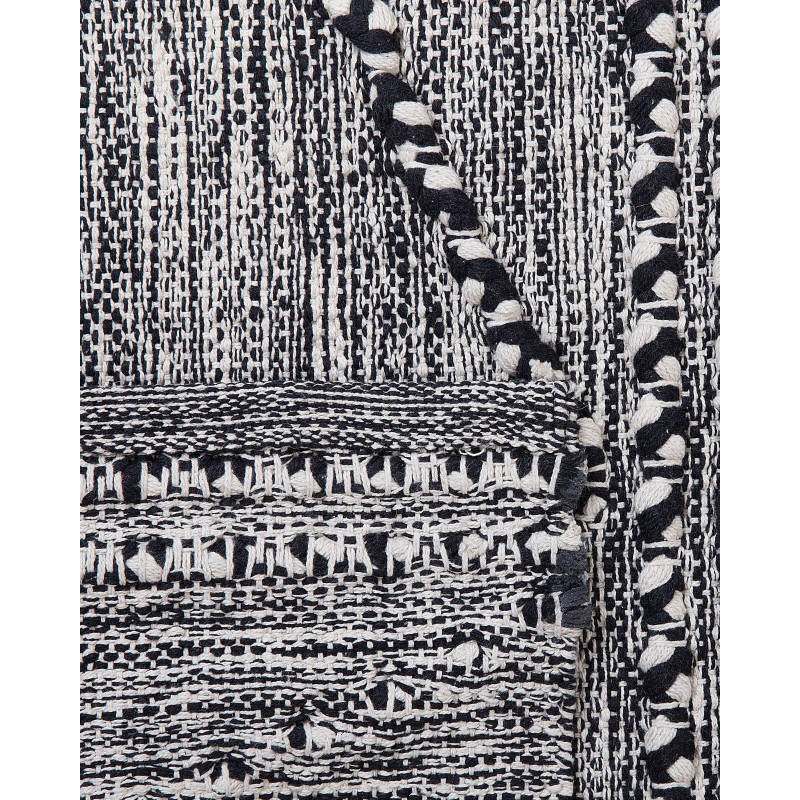 Dywan bawełniany 80 x 150 cm czarno-biały TERMAL