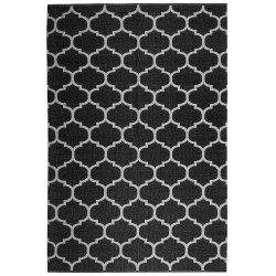 Dywan zewnętrzny dwustronny 160 x 230 cm czarno-biały ALADANA