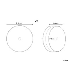 Zestaw 2 poduszek dekoracyjnych UDALA Welur 40 x 40 cm Lazurowy Jednolity