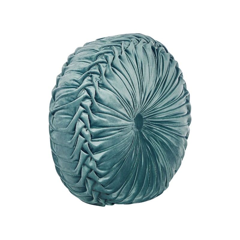 Zestaw 2 poduszek dekoracyjnych UDALA Welur 40 x 40 cm Lazurowy Jednolity