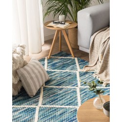 Dywan wełniany 140 x 200 cm niebieskie BELENLI