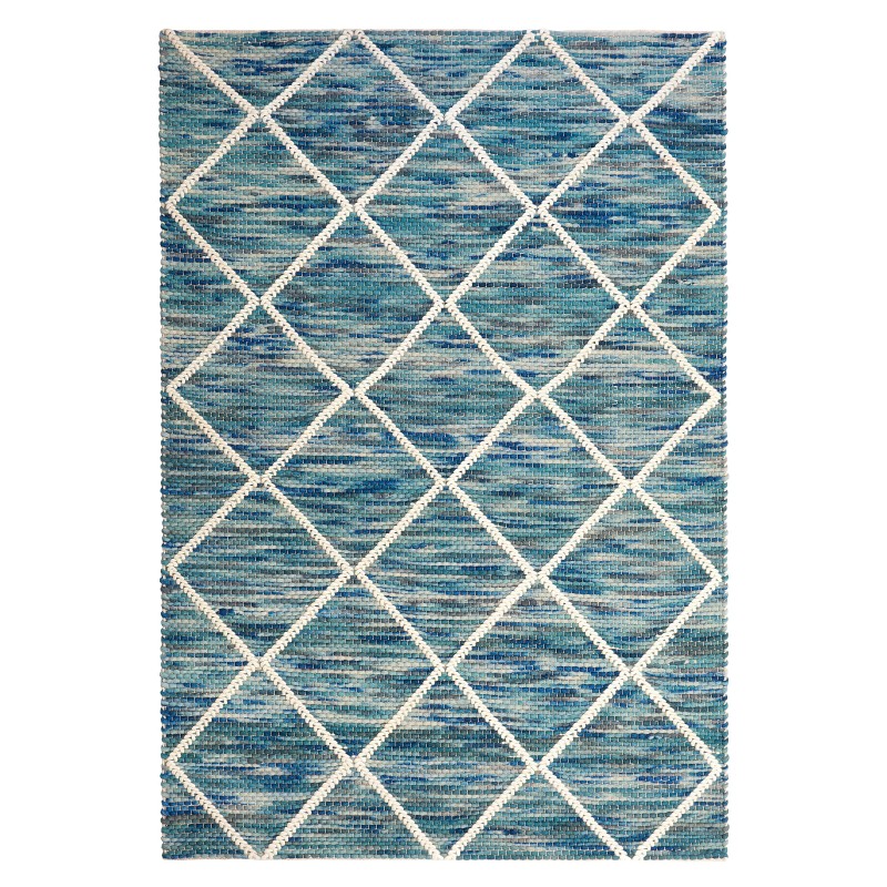 Dywan wełniany 140 x 200 cm niebieskie BELENLI