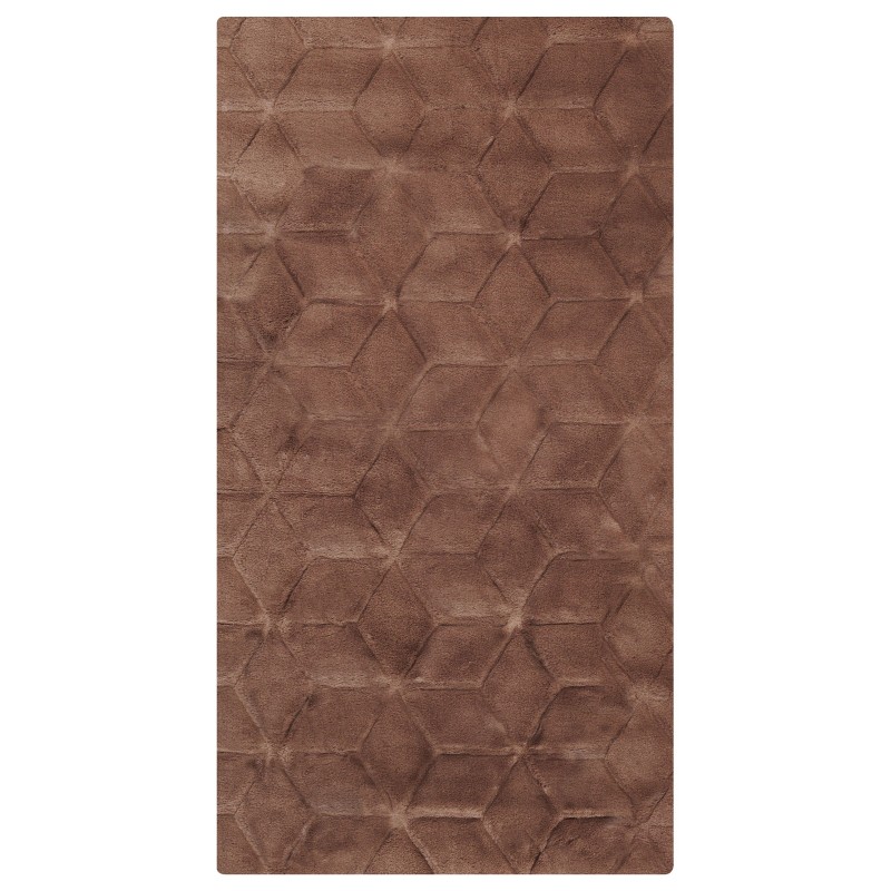 Dywan sztuczne futro królika 80 x 150 cm brązowy THATTA