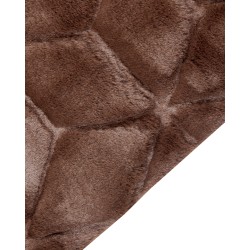 Dywan sztuczne futro królika 80 x 150 cm brązowy THATTA