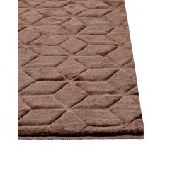 Dywan sztuczne futro królika 80 x 150 cm brązowy THATTA