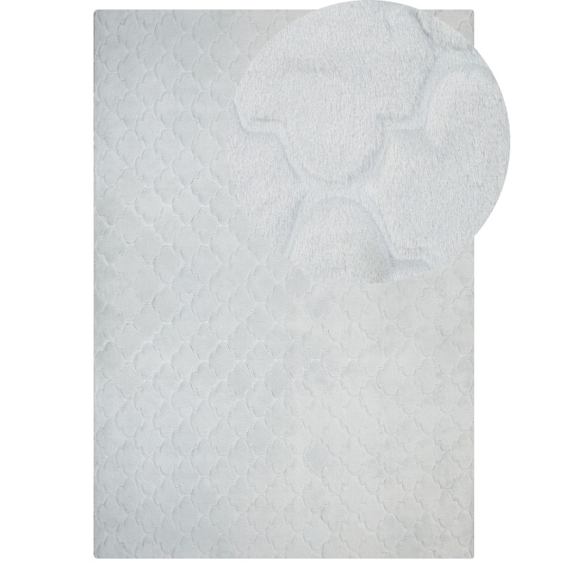 Dywan sztuczne futro królika 160 x 230 cm jasnoszary GHARO