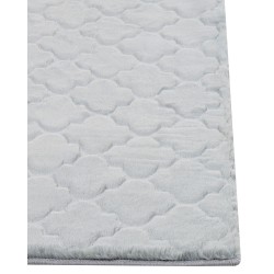 Dywan sztuczne futro królika 160 x 230 cm jasnoszary GHARO