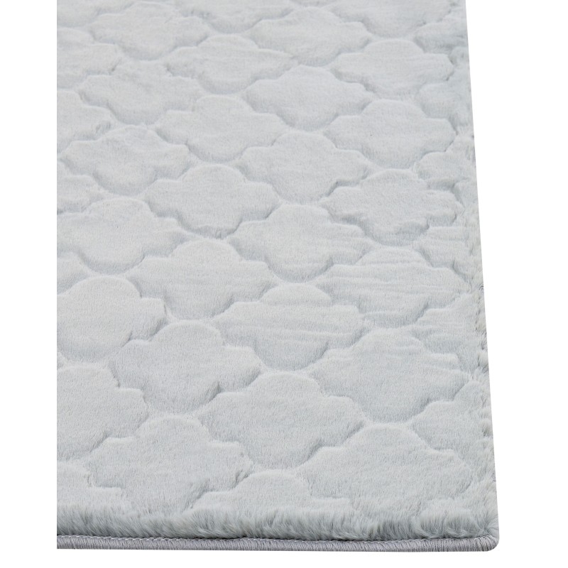 Dywan sztuczne futro królika 160 x 230 cm jasnoszary GHARO