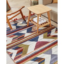 Dywan wełniany kilim 140 x 200 cm wielokolorowy MRGASHAT