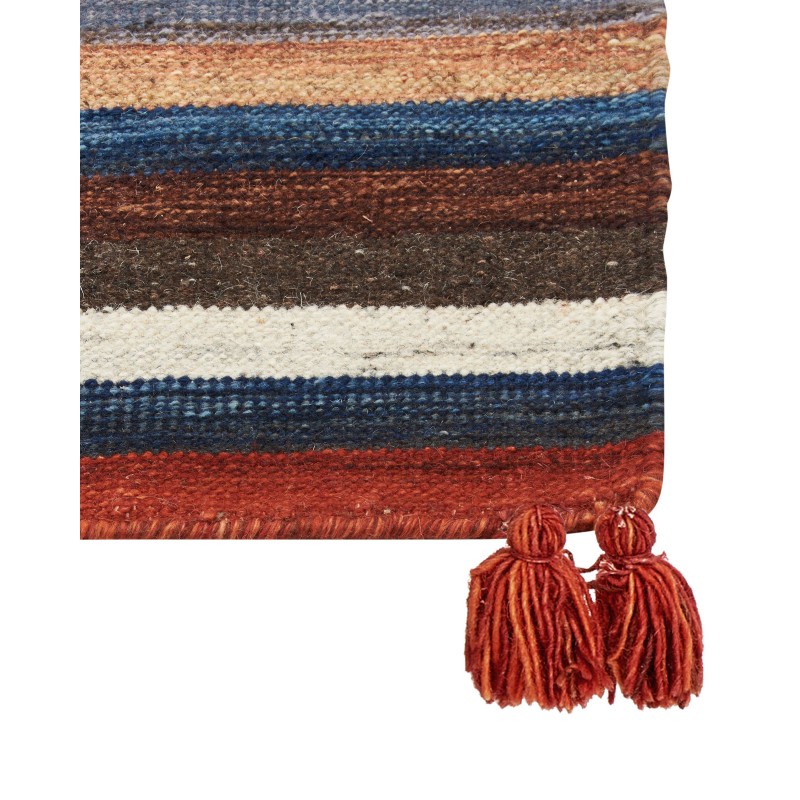 Dywan wełniany kilim 140 x 200 cm wielokolorowy MRGASHAT