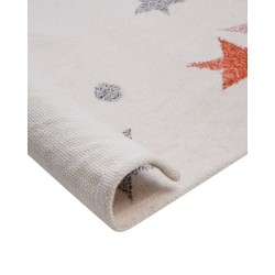 Dywan dziecięcy bawełniany w gwiazdki 140 x 200 cm biały ALPOUD