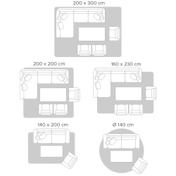 Dywan patchworkowy okrągły skórzany ⌀ 140 cm srebrny BOZKOY