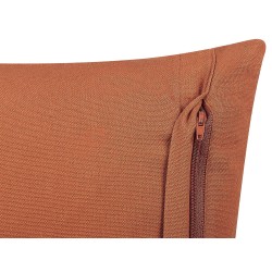 Poduszka dekoracyjna ALBIUM Bawełna 55 x 35 cm Pomarańczowy Wzór geometryczny