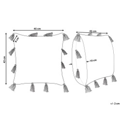 Poduszka dekoracyjna TORENIA Bawełna 45 x 45 cm Różowy Wzór geometryczny