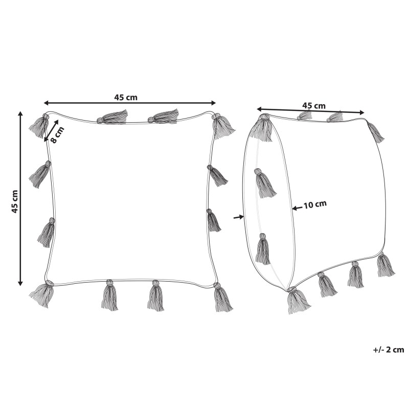 Poduszka dekoracyjna TORENIA Bawełna 45 x 45 cm Różowy Wzór geometryczny