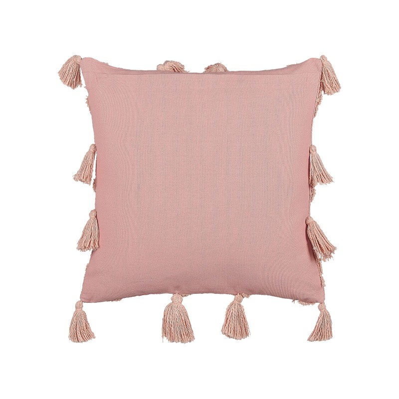 Poduszka dekoracyjna TORENIA Bawełna 45 x 45 cm Różowy Wzór geometryczny