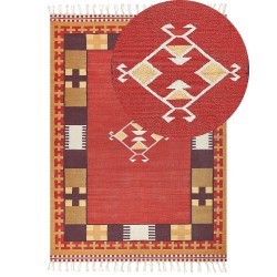 Dywan bawełniany kilim 200 x 300 cm wielokolorowy PARAKAR