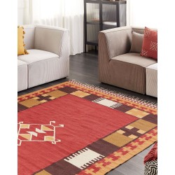 Dywan bawełniany kilim 200 x 300 cm wielokolorowy PARAKAR