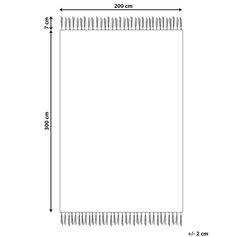 Dywan bawełniany kilim 200 x 300 cm wielokolorowy PARAKAR
