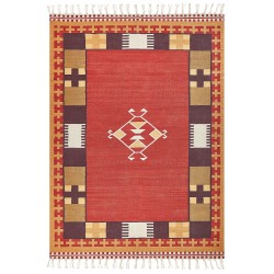 Dywan bawełniany kilim 200 x 300 cm wielokolorowy PARAKAR
