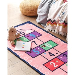 Dywan dziecięcy gra w klasy 80 x 150 cm różowy HONAZ