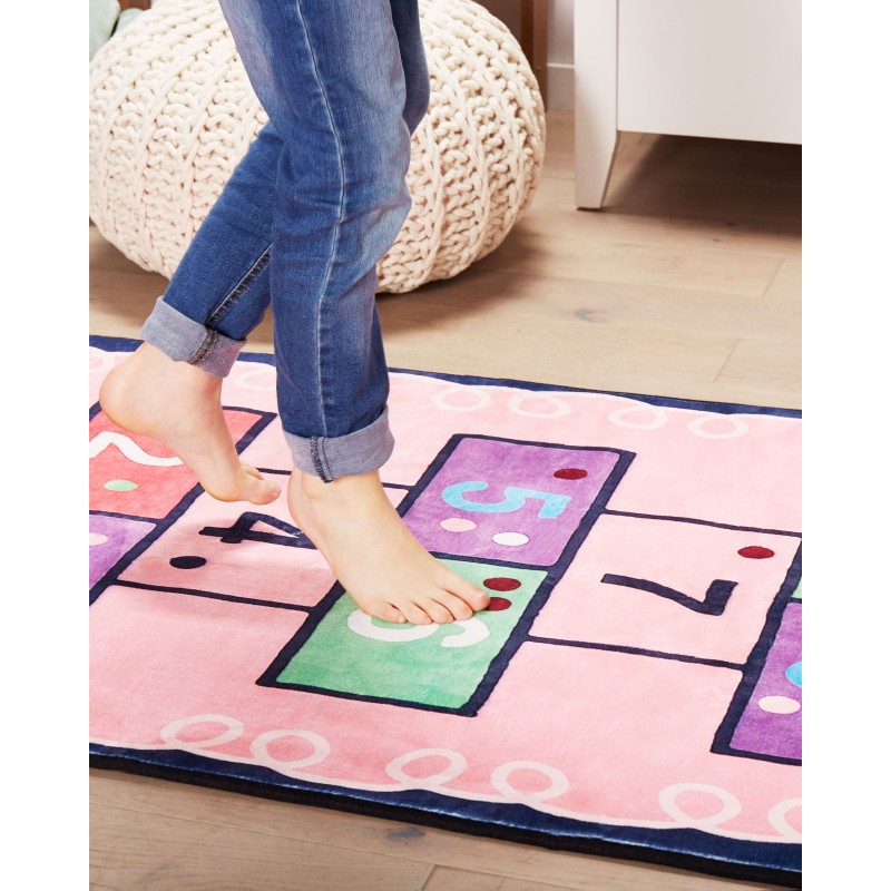 Dywan dziecięcy gra w klasy 80 x 150 cm różowy HONAZ