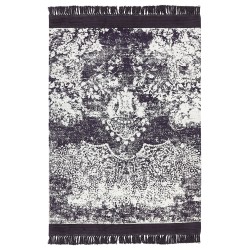 Dywan z wiskozy 160 x 230 cm fioletowy z białym AKARSU