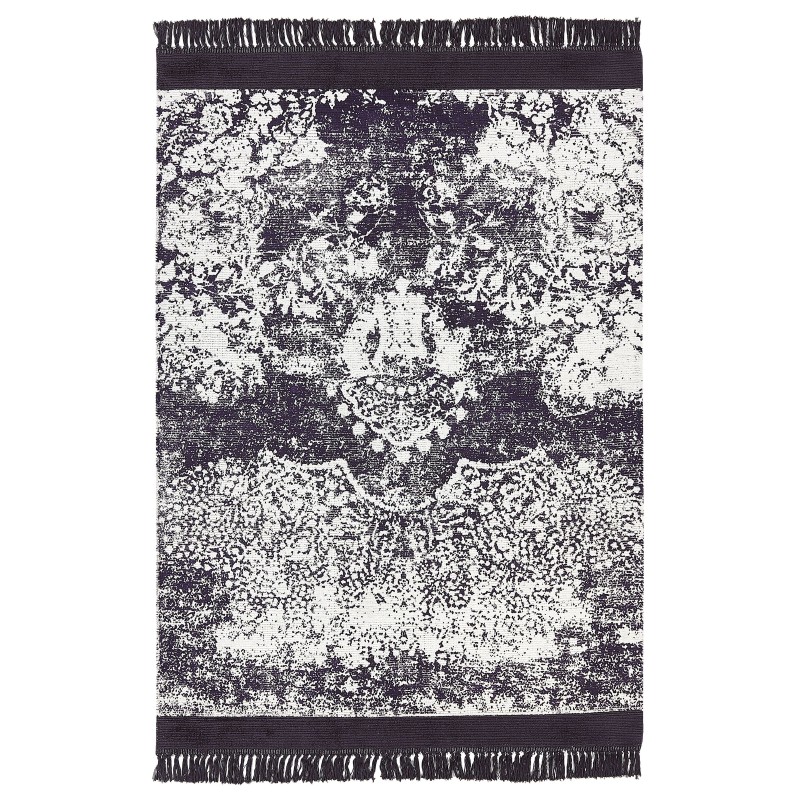 Dywan z wiskozy 160 x 230 cm fioletowy z białym AKARSU