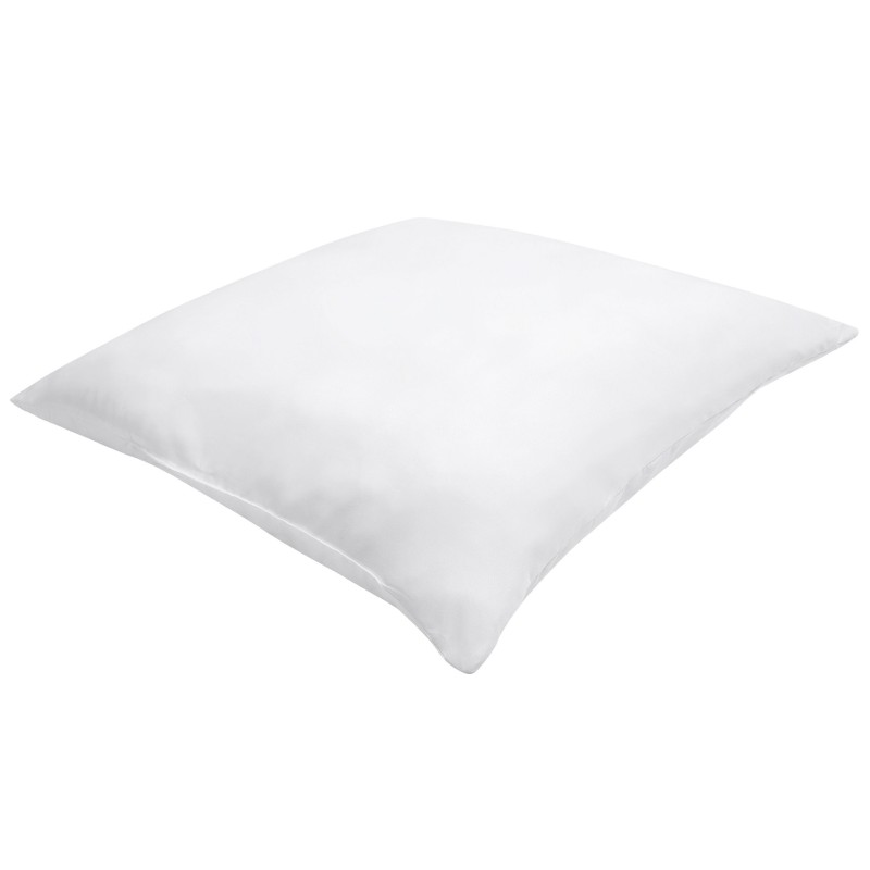 Zestaw 2 poduszek ERRIGAL Niska Mikrofibra 80 x 80 cm Biały