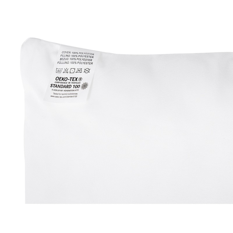 Zestaw 2 poduszek ERRIGAL Niska Mikrofibra 80 x 80 cm Biały