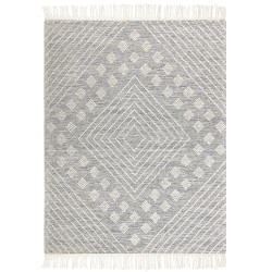 Dywan wełniany 160 x 230 cm szaro-biały SAVUR