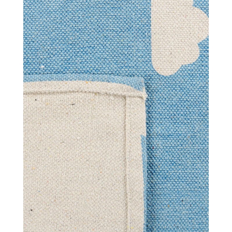 Dywan dziecięcy bawełniany motyw chmur 60 x 90 cm niebieski GWALIJAR