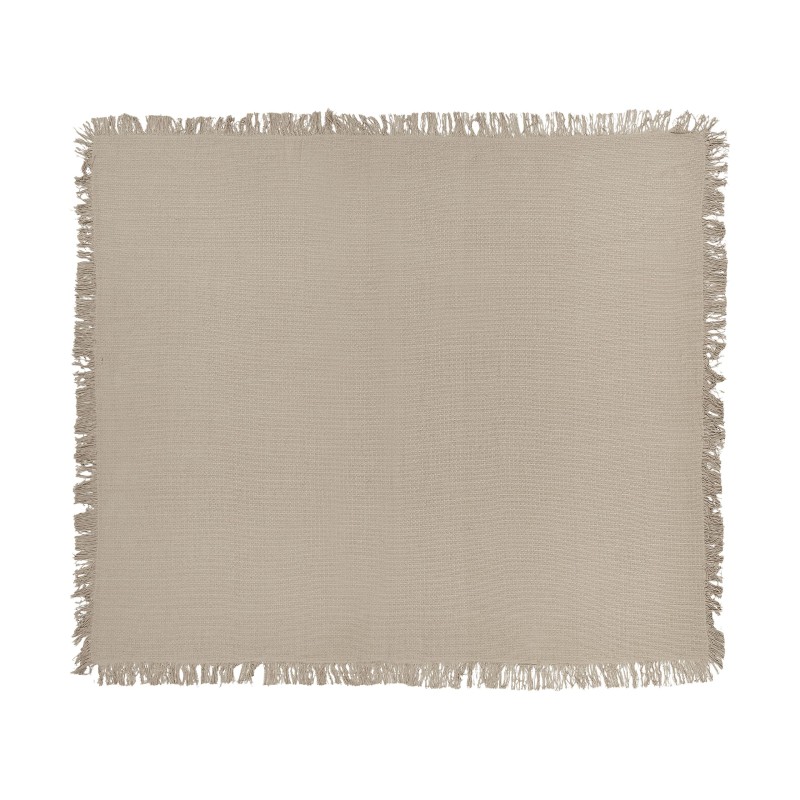 Narzuta na łóżko YERBENT Bawełna 200 x 220 cm Beżowoszary