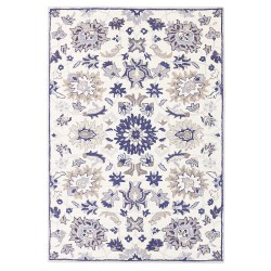 Dywan wełniany 140 x 200 cm beżowo-niebieski KUMRU