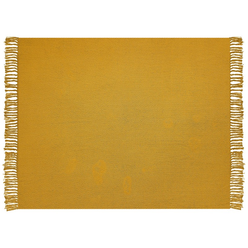 Koc YARSA Bawełna 125 x 150 cm Musztardowy