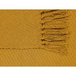 Koc YARSA Bawełna 125 x 150 cm Musztardowy