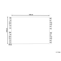 Koc MATHURA Bawełna 130 x 180 cm Beżowy