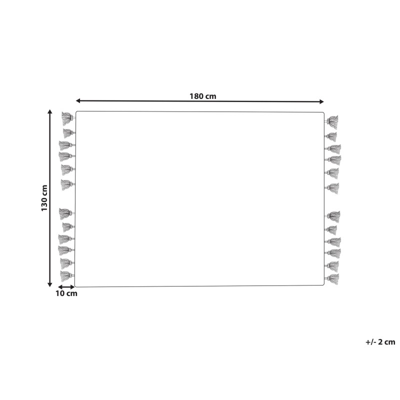 Koc MATHURA Bawełna 130 x 180 cm Beżowy