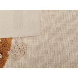 Koc MATHURA Bawełna 130 x 180 cm Beżowy