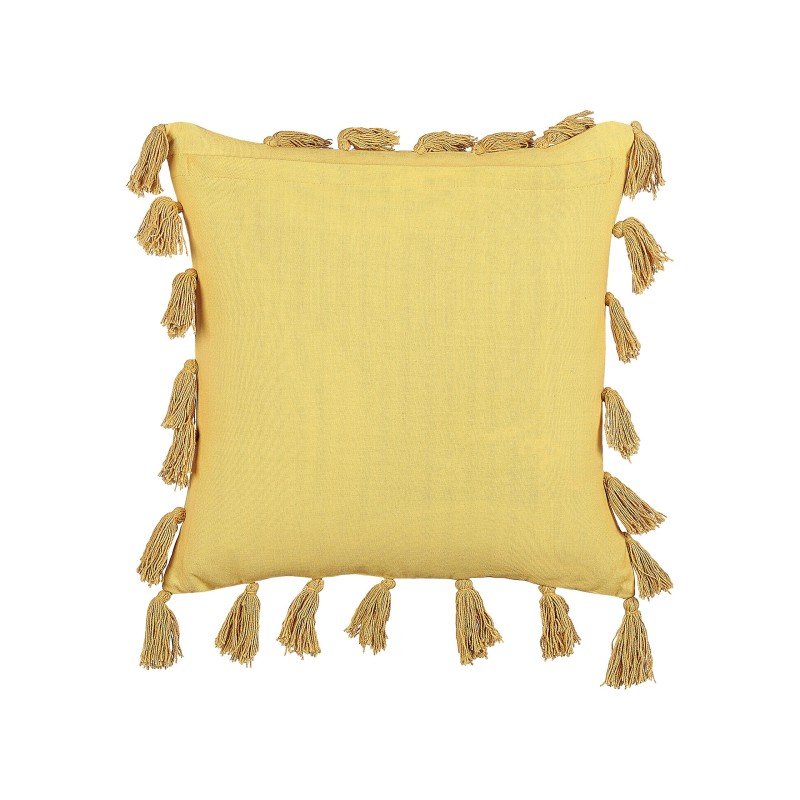 Poduszka dekoracyjna LYNCHIS Bawełna 45 x 45 cm Żółty Jednolity