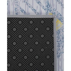 Dywan 80 x 150 cm szaro-żółty KARGI