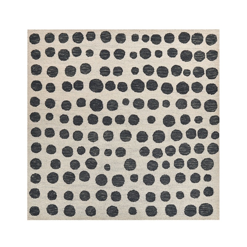 Dywan wełniany 200 x 200 cm beżowo-czarny HAVRAN