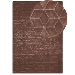 Dywan sztuczne futro królika 160 x 230 cm brązowy THATTA