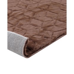 Dywan sztuczne futro królika 160 x 230 cm brązowy THATTA